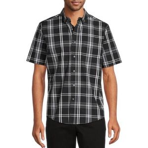 U.George’s plaid button up shirt with short sleeves